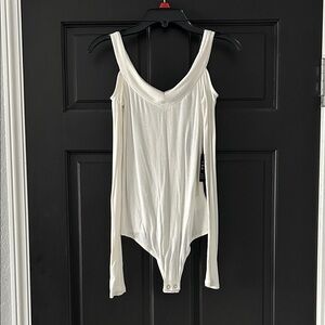 Chic Off-Shoulder Cream Bodysuit